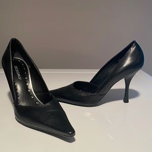 BCBGirls black leather heels, size 9 (39)